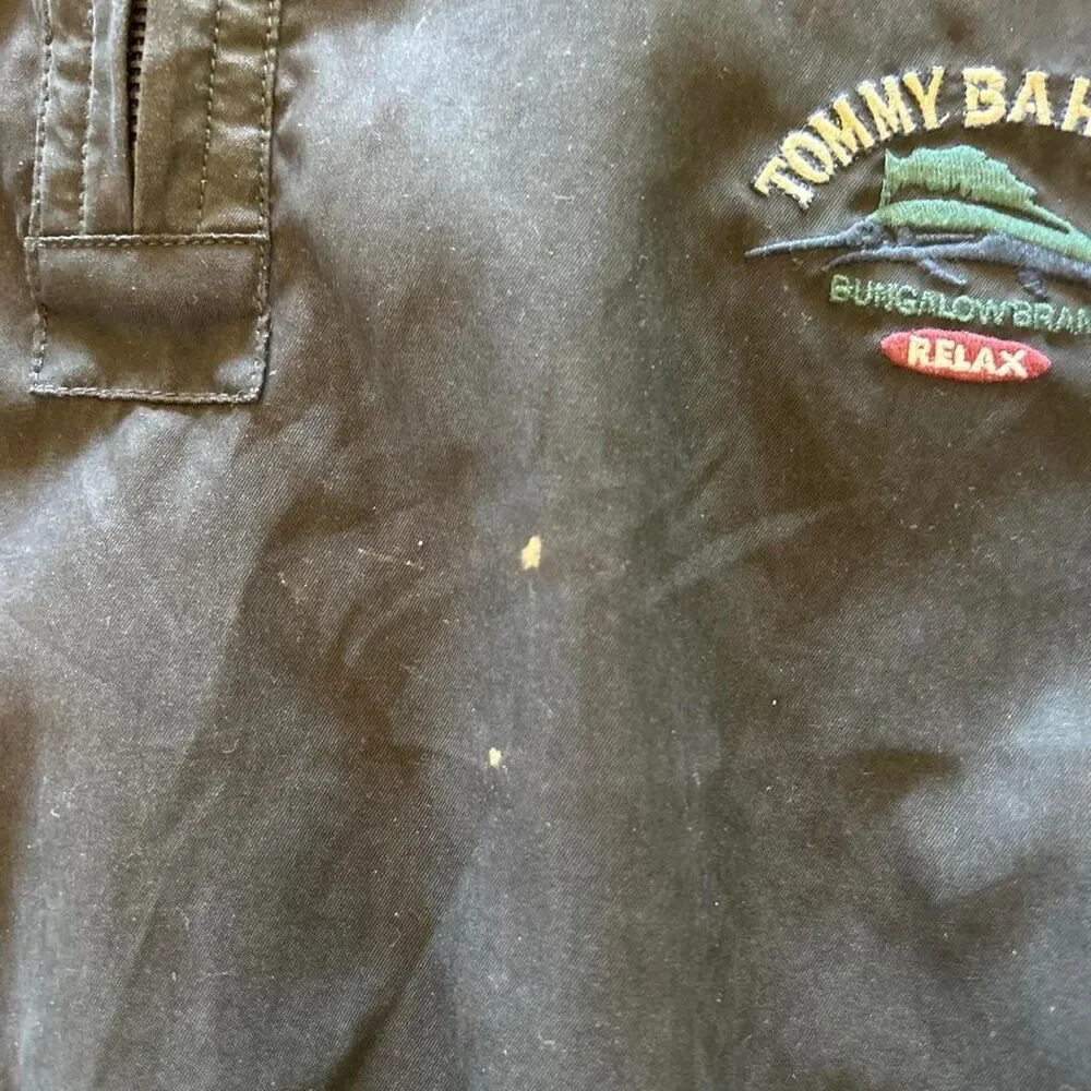 Authentic Vintage Tommy Bahama black quarter zip jacket